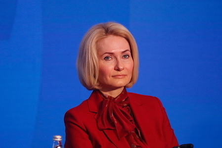 Victoria Abramchenko, Deputy Prime Minister of the Russian Federation at session Does Ecology Serve Business, or Does Business Serve Ecology in the framework of St. Petersburg International Economic Forum 2022 (SPIEF 2022).