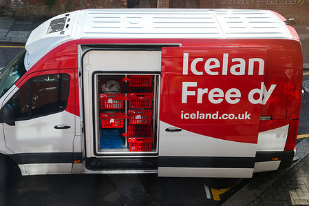 An Iceland delivery van in London.