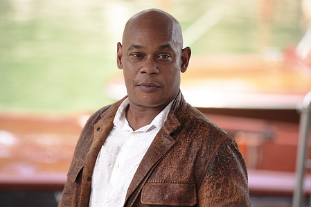 American actor Bokeem Woodbine arrives at the Darsena Excelsior ahead of the presentation of "Primetime" during the 83rd Venice International Film Festival.