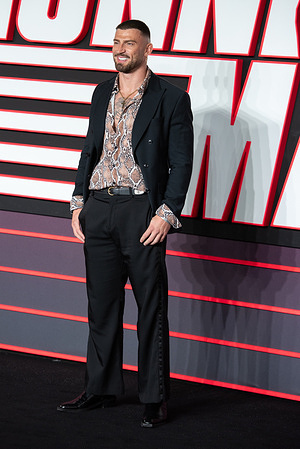 James Frecheville attends "The Running Man" UK Premiere at Odeon Luxe Leicester Square.