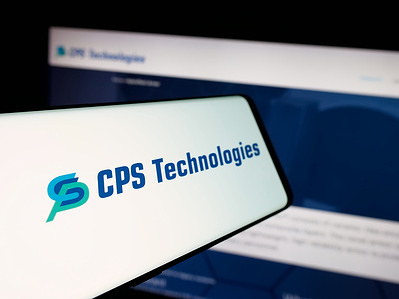 In this photo illustration, a smartphone with the logo of US materials company CPS Technologies Corp. is seen on screen in front of website.