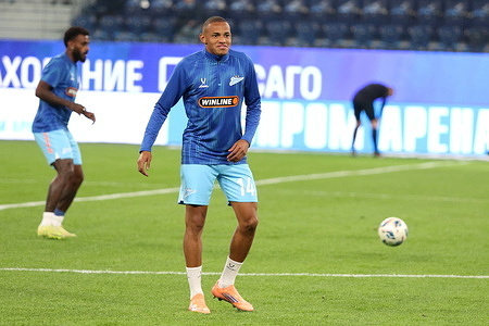 Jhonatan dos Santos Rosa, known as Jhon Jhon (14) of Zenit seen in action during the Russian Premier League football match between Zenit Saint Petersburg and Baltika Kaliningrad at Gazprom Arena. Final score; Zenit 1:0 Baltika.