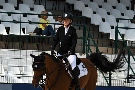Rider Sienna Charles competes during the Global Champions League. The Global Champions League (GCL) is a premier international team show jumping series. It's a key component of the wider Longines Global Champions Tour (LGCT) and was launched in 2016.
