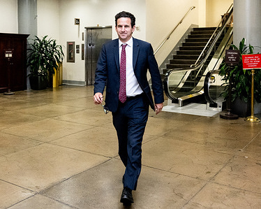 U.S. Senator Brian Schatz (D-HI) walking near the Senate Subway at the U.S. Capitol.