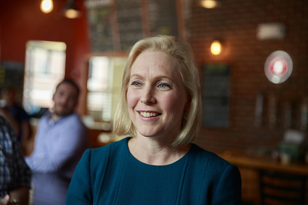 New York Democratic Senator Kirsten Gillibrand campaigns for President of the United States with Drake University Democrats at Papa Keno's Pizzeria. More than a dozen Democratic party candidates are campaigning in the state of Iowa to win the Iowa Democratic Caucuses February 3, 2020. The Iowa Caucuses is part of a series of primary elections in the United States that will help the Democratic party decide the candidate that will be the opponent of United States President, and defacto leader of the Republican party, Donald J. Trump. The United States has two dominant political parties that compete for power although there are more than two parties. The party that wins the presidential election has enormous power in the United States' representative democracy system of governance. A United States president can serve for a total of 8 years, but must be reelected after 4 years. Other early important primary elections are in South Carolina and New Hampshire, and candidates are campaigning now in those states as well. Running for President of the United States costs millions of dollars and a candidates political skills are just as important as their fundraising skills, or access to money.
