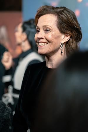 Sigourney Weaver attends the "Avatar: Fire And Ash" UK Premiere at BFI IMAX Waterloo.