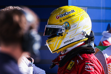 Lewis Hamilton of the United Kingdom and Scuderia Ferrari HP SF-25 (44) seen during F1 Grand Prix of Italy 2025 - Qualifying at Autodromo Nazionale Monza.