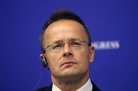 Peter Szijjarto, Minister of Foreign Affairs and Trade of Hungary, attends a session on Energy for the 21st Century: Challenges of Today as Opportunities for Tomorrow in the framework of the St. Petersburg International Economic Forum 2023 (SPIEF 2023).