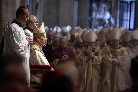 Pope Leo XIV seen before closing the Holy Door of St. Peter's Basilica, concluding the Jubilee Year of Hope on the Epiphany of the Lord.