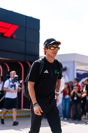 Mercedes-AMG PETRONAS F1 Team's Italian driver Andrea Kimi Antonelli seen in the paddock of the Formula 1 Italian Grand Prix 2025.