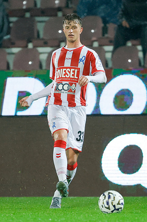 Matteo Vescovi of L.R. Vicenza seen in action during the Italian Serie C soccer match between LR Vicenza and AC Renate at Romeo Menti Stadium. Final score; LR Vicenza 1:0 AC Renate.