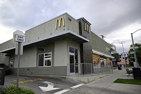 McDonald’s restaurant seen in Pasadena. Fast-food giant McDonald's is expected to report first-quarter earnings this week, on May 7th, 2026.