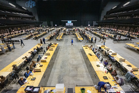 Votes seen being counted at Co-op Live. Election staff are tallying ballot papers at Co-op Live arena, following the Greater Manchester mayoral election. Voters across the ten boroughs cast their ballots yesterday on Thursday 30 July 2026 to choose a successor to Andy Burnham with the official count beginning early this morning ahead of the final results announcement.