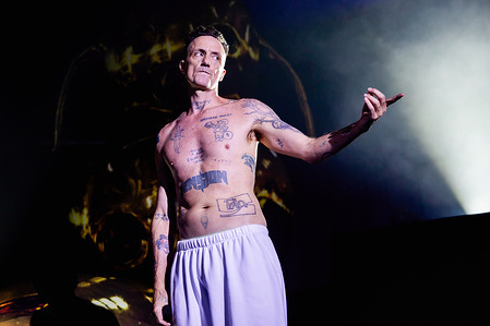 Watkin Tudor Jones aka Ninja of South African alternative hip hop band Die Antwoord performs live at Alcatraz in Milan.