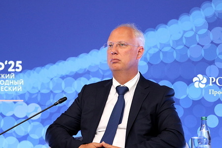 Kirill Dmitriev, Chief Executive Officer, Russian Direct Investment Fund (RDIF); Special Representative of the President of the Russian Federation for Investment and Economic Cooperation with Foreign Countries during the Russia in the Top 4: How to Build a Growth Economy by Balancing Supply and Demand session of the XXVIII St. Petersburg International Economic Forum at the Expoforum Convention and Exhibition Center.