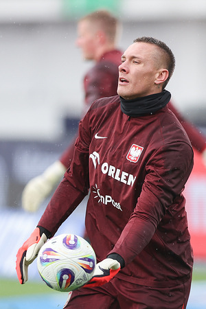 Lukasz Skorupski of Poland seen during training before the Finland Vs Poland match in European Qualifiers World Cup 2026 at Helsinki Olympic Stadium.