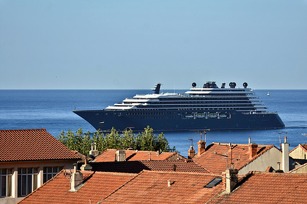 The passenger cruise ship Ilma arrives at the French Mediterranean port of Marseille.