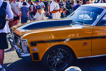 Tuff Streeters competition prize Ford GT is seen during the Tuff Streeters Festival at the Calder Park Raceway. The Tuff Streeters Festival, an annual event at Calder Park Raceway in Melbourne, Australia, returned on February 1, 2025, with an even bigger lineup. Featuring over 1,000 show cars, live DJ performances, drag car start-ups, freestyle MotoX stunts, and a variety of food trucks, the festival is a must-attend for car enthusiasts and families alike. Highlights included Australia’s Largest HP Dyno Wars Challenge, Show 'n Shine Awards, exclusive car giveaways, amusement rides, and more.
