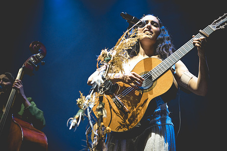 The Italian singer writer Carola Moccia better known as La Niña performs live at the PalaPartenope during her Furèsta Europa Tour 2025.