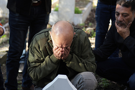 Palestinian prisoner Maher Younis visits his father's grave in the village of Arara following his release from an Israeli prison. Palestinian prisoner Maher Younis is welcomed following his release after 40 years in an Israeli prison for kidnapping and murdering an Israeli soldier, on January 19, 2023, in the northern Israeli town of Arara. Palestinian prisoner Maher Younis was welcomed by his family and friends after being released from prison on January 19, 2023. He served 40 years in an Israeli prison for kidnapping and murdering an Israeli soldier in the northern Israeli town of Arara.