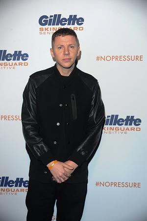 Professor Green at the Gillette Skinguard Sensitive razor, designed for men with sensitive skin event on Windmill Street in London.