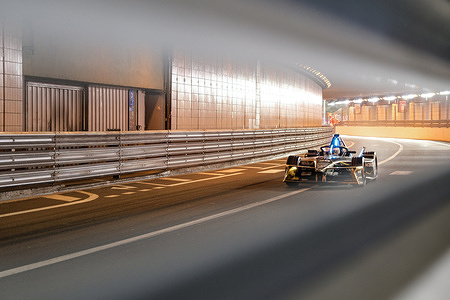 Jean-Éric Vergne (25) of DS Penske Formula E Team on track during qualifying of the Monaco E-Prix, Round 7 of the 2025 FIA Formula E World Championship at Circuit de Monaco.