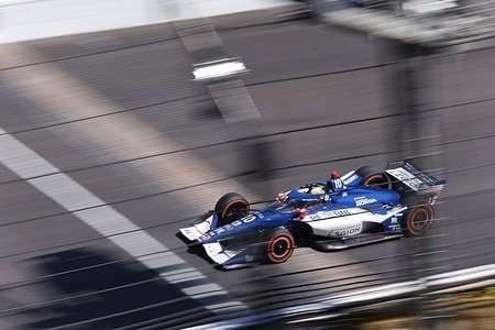 Indy Car Chip Ganassi Racing driver Álex Palou (10) of Spain during the 2023 Gallagher Grand Prix at Indianapolis Motor Speedway in Indianapolis.