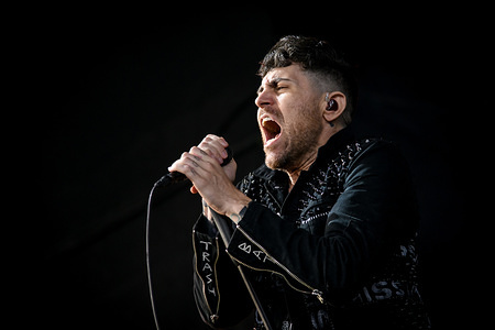 Davey Havok from A Fire Inside (also initialized as AFI) performing at a sold out show in Toronto.