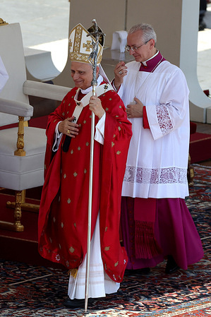Pope Leo XIV leaves the square. Pope Leo XIV and Robert Francis Prevost celebrate Pentecost Sunday during Holy Mass with Jubilee of Movements, Associations and New Communities in St. Peter's Square.