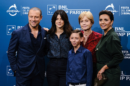 The cast attend the photocall of the movie “Il treno dei bambini” during the 19th Rome Film Festival at Auditorium Parco Della Musica in Rome.