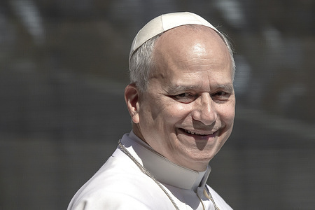 Pope Leo XIV arrives for his weekly general audience in St. Peter's square at the Vatican.
