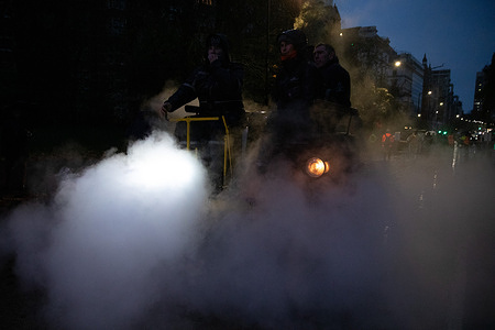 A veteran car creates steam whilst starting a veteran car run. The annual RAC London to Brighton Veteran Car Run, founded in 1896, is the world's longest-running motoring event. Open to vehicles including Cycles and Motorcycles built before 1905, it showcases vehicles over 120 years old. Held every first Sunday of November, participants start at 7am in Hyde Park, London and complete a non-competitive 60-mile journey to Madeira Drive Brighton, East Sussex.