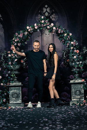 Designer Kristian and Hila Aadnevik at the Aadnevik show during the London Fashion Week February 2026 at The Royal Horseguards.