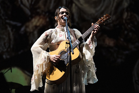 Carmen Consoli performs live at Teatro Augusteo during the Amuri Luci - Tour 2025.