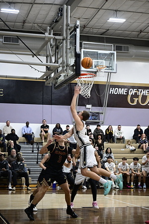 St. Francis High School's Luke Paulus (23) shoots during the Mission League Tournament (Round 1, Game 1) Matchup against Bishop Alemany High School. Final score; St. Francis 79;69 Bishop Alemany