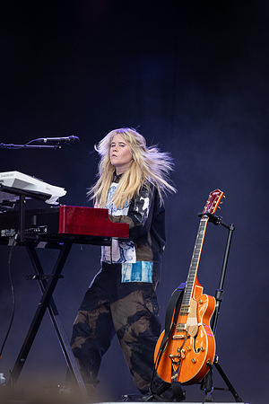 Anna Von Hausswolff performs on stage during the Rock en Seine music festival. The Swedish singer and songwriter Anna Von Hausswolff performed live on stage during the Rock en Seine 2026 at the Parc Saint-Cloud, in Paris, France.
