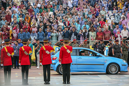 Sultan Ibrahim ibni Iskandar, Malaysian King seen during the 68th Malaysia Independence day celebration. Thousands of people gathered for the 68th Malaysia National Day celebration.