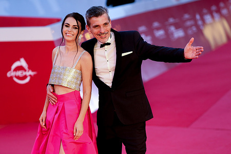Vitaliia Barco and Olias Barco attend the red carpet of the movie "L'innocent" at the opening of Rome Film Fest at Auditorium Parco della Musica.