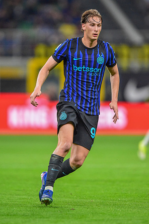 Pio Esposito of Inter Milan seen during Serie A 2025/26 football match between Inter Milan and Cagliari calcio at San Siro Stadium. Final score; Inter Milan 3:0 Cagliari calcio.