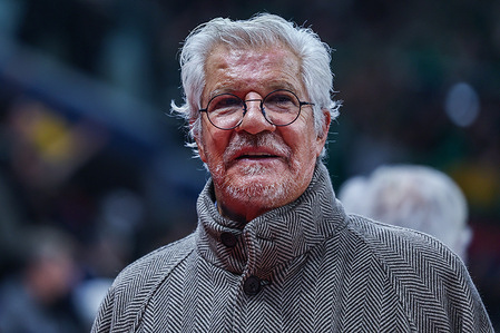 Panteleo Dell'Orco President CDA of EA7 Emporio Armani Milano looks on during the Turkish Airlines EuroLeague 2025/26 Regular Season Round 24 game between EA7 Emporio Armani Milano and Zalgiris Kaunas at Unipol Forum. Final score; EA7 Emporio Armani Milan 82:86 Zalgiris Kaunas