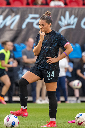 Khyah Harper (34) of NJ/NY Gotham FC seen in action during the Football match between NJ/NY Gotham FC and Seattle Reign FC at Sports Illustrated Stadium. Final score; NJ/NY Gotham FC 0-0 Seattle Reign FC