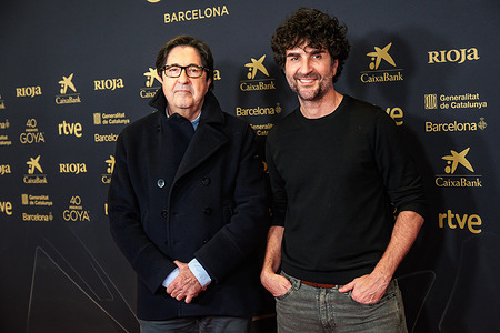 Manuel Gómez Pereira and Roberto Butragueño attend the photocall of the nominees for the 40th Goya Awards, Madrid.