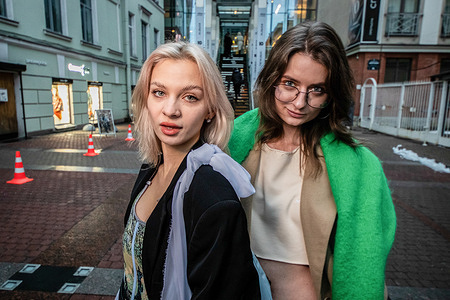 Guests seen prior to the start of the fashion show at the New Stage of the Alexandrinsky Theater, St. Petersburg Fashion Week. St. Petersburg Fashion Week is an international professional fashion event of federal significance. The official Fashion Week is held with the support of the Ministry of Industry and Trade of the Russian Federation, the Government of St. Petersburg, and the Fashion Syndicate. The new season of fashion shows will take place from October 26 to 29 at the New Stage of the Alexandrinsky Theater.