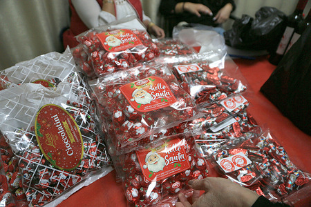 Christians display sweets at Christmas in the Church of the Annunciation in Nablus. Bethlehem witnessed larger public Christmas celebrations this year, after festivities were largely suspended in 2023 and 2024 following the war on Gaza that erupted after the October 7, 2025 attacks.