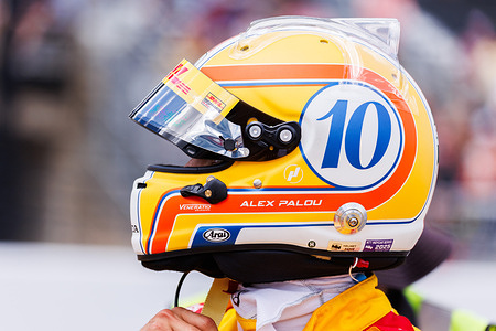 Alex Palou, Chip Ganassi Racing Honda (10) during qualifications for the NTT IndyCar Series 109th Running of the Indianapolis 500 at Indianapolis Motor Speedway.