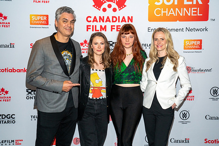 Bern Euler, Joy Webster, Michaela Kurimsky, Ashleigh Rains attend the “Menace” Premeire - Canadian Film Festival, at Scotiabank Theatre in Toronto. The Canadian Film Fest is a non-profit organization whose mission is to celebrate the art of cinematic storytelling by exclusively showcasing Canadian films. The festival unites film-loving audiences with diverse selections of features and shorts from across the country.