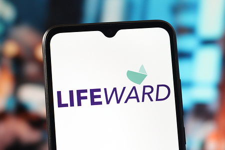 In this photo illustration, the Lifeward (Life Ward) logo is seen displayed on a smartphone screen.