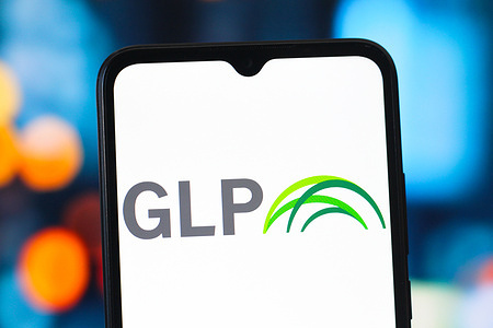 In this photo illustration, the GLP logo is seen displayed on a smartphone screen.