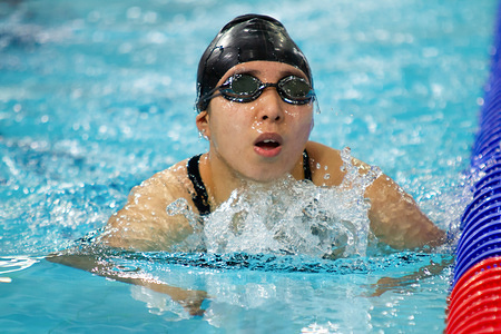 China's Jiabao Han in action during the women's multi-class 100 metres breaststroke World Series finals, during Day 3 of the 2019 British Para-Swimming International Meet, at Tollcross International Swimming Centre.