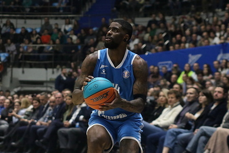 Dwayne Lee Bacon Jr., known as Dwayne Bacon (24) of Zenit in action during the VTB United League basketball match, Regular Season, between Zenit Saint Petersburg and CSKA Moscow at "KCK Arena". Final score; Zenit 82:78 CSKA.
